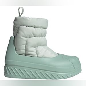 NWT Adidas Adifoam Superstar Winter Boot Size 7.5 Mint Green New